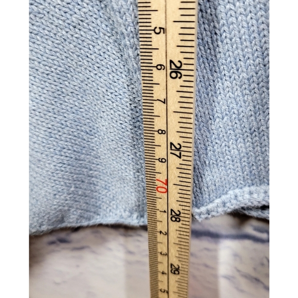 J. Jill Cardigan Sweater Single Button Size S Blue Stretch Long Sleeve Casual - Picture 7 of 11
